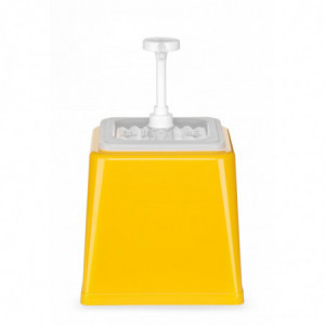 Såsdispenser med pump - Gul - 2,5 L - Hendi