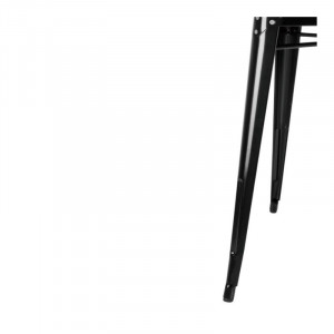 Bistrobord fyrkantigt i svart stål - L 668 x B 668 mm - Bolero