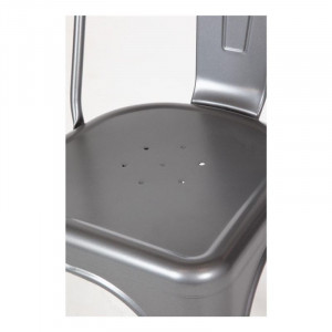 Teräsgrisiä tuoleja - 4 kpl - Bolero